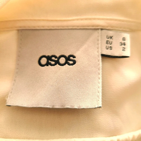 - Asos Blouse / Textured Embroidery / Ecru & Yellow / Size 2 - Picture 10 of 10
